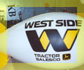 11 ft helium white advertising blimp with logo